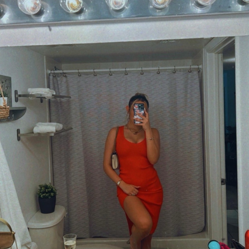 Bar III Vibrant Red Maxi Dress